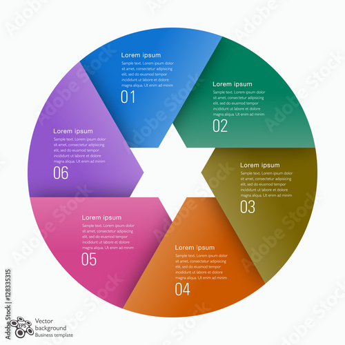 Infographic Vector Background 6-Step Process 
