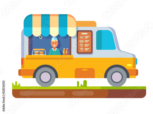 Store fast food van