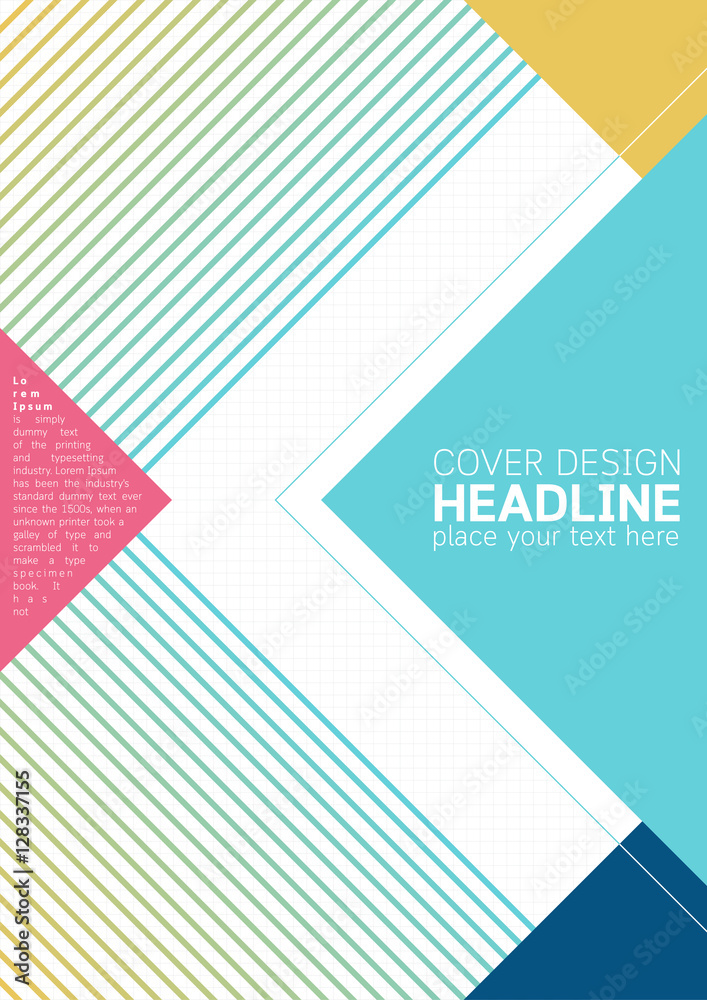 Book cover print poster design template. Layout abstract background.