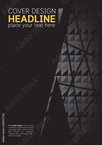 Book cover print poster design template. Layout abstract background.