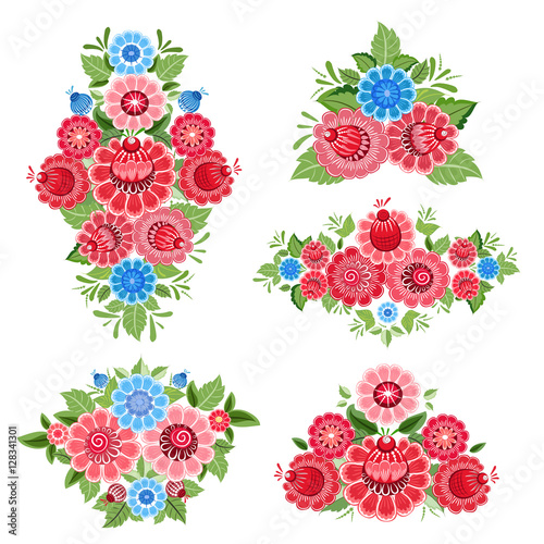 Fototapeta Naklejka Na Ścianę i Meble -  colorful collection of ornate decorative floral patterns for you
