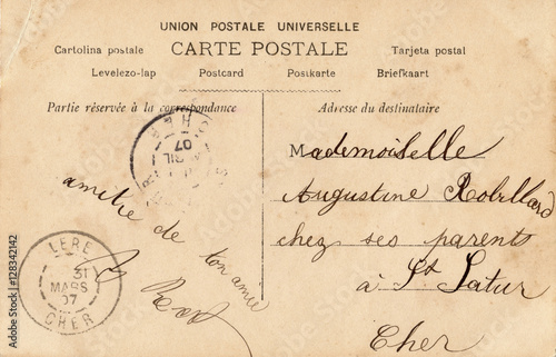 French antique vintage postcard carte postale.