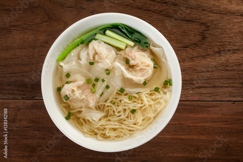 Chinese wonton soup noodle