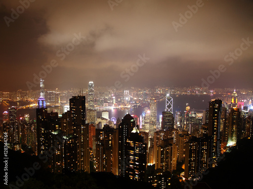 Wallpaper Mural Hong Kong skyline at night  Torontodigital.ca