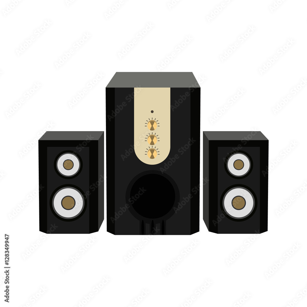 Fototapeta premium sound system flat icon