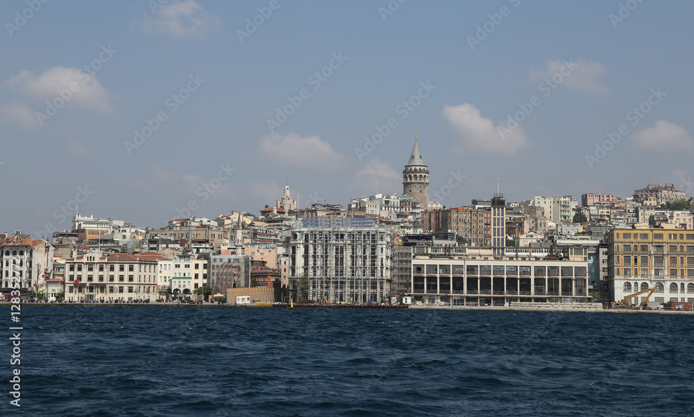 Karakoy and Galata Tower in Istanbul City