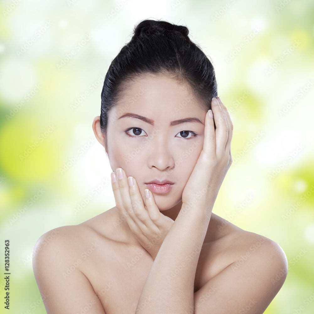 Healthy face of young chinese woman Healthy face of young chinese woman