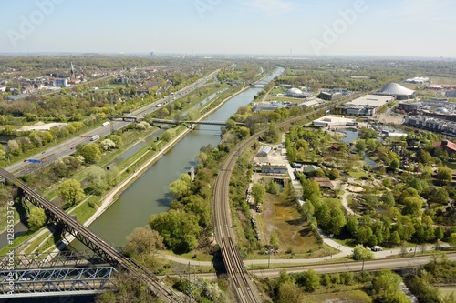 View over railroad tracks in Oberhausen, Germany. © Alizada Studios