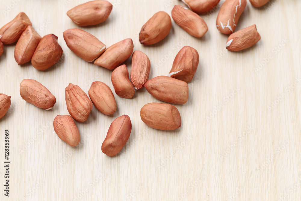 Focus fresh Peanuts on wooden background. Focus fresh Peanuts on wooden background.
