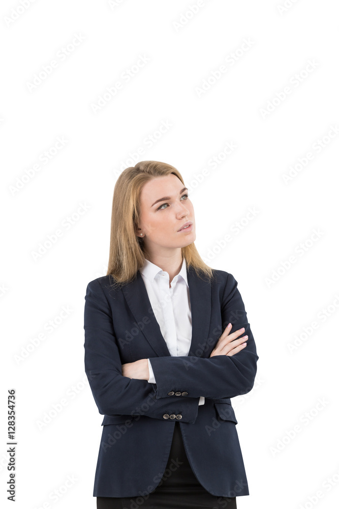 Blond businesswoman with crossed arms Blond businesswoman with crossed arms