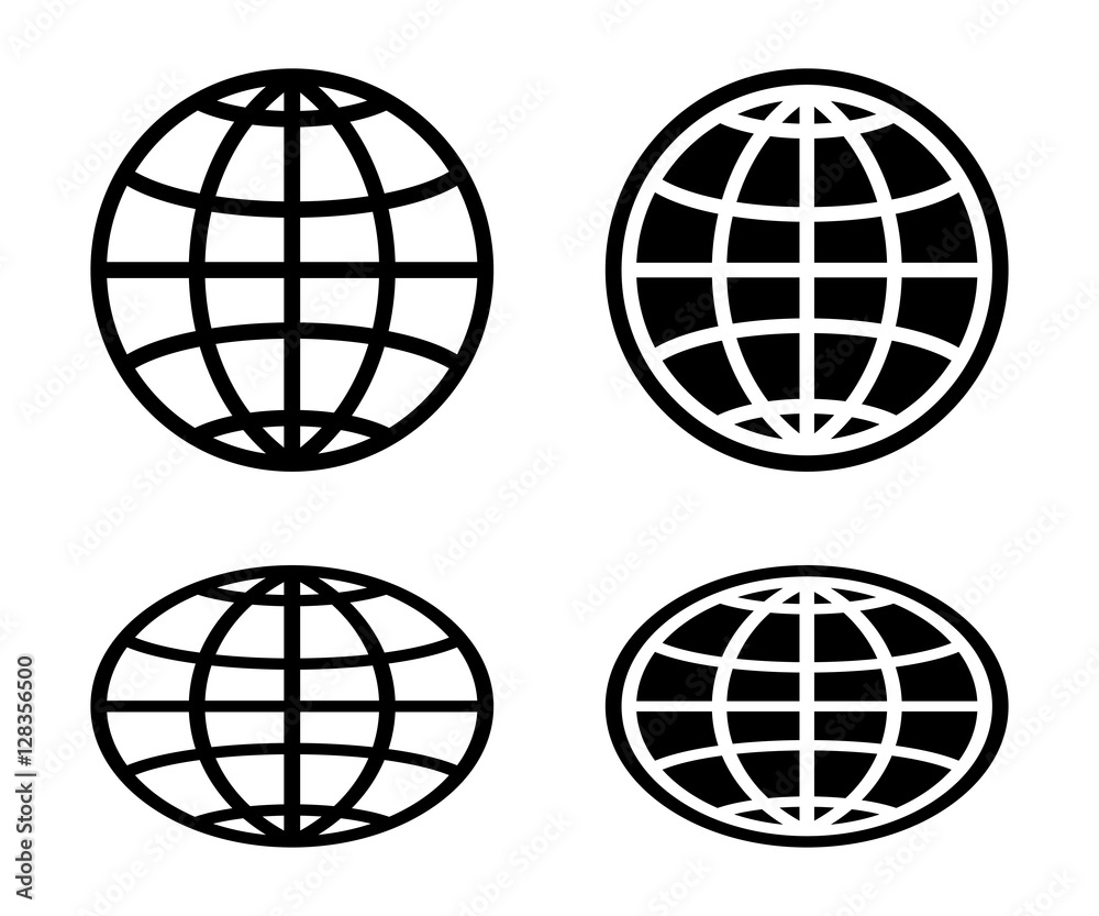 Fototapeta premium Globe icon set.