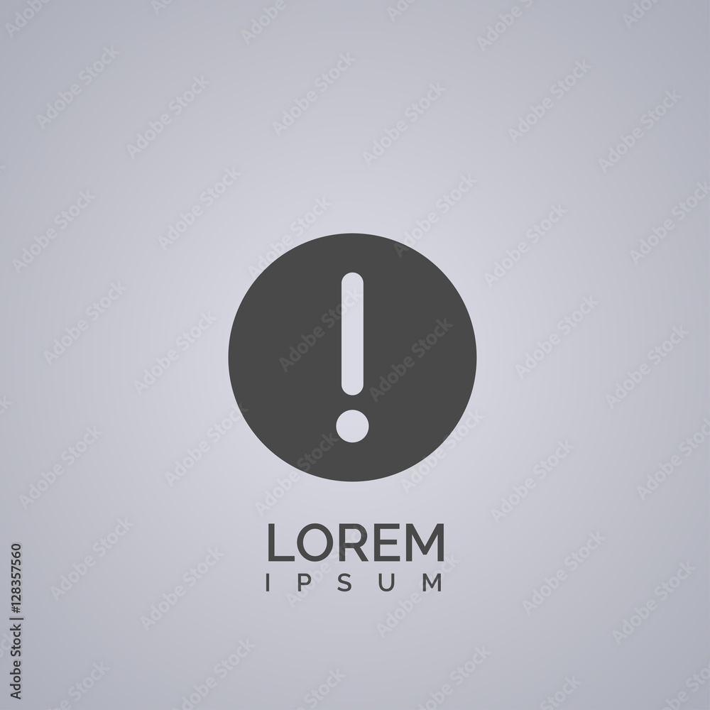 Exclamation icon for web Exclamation icon for web
