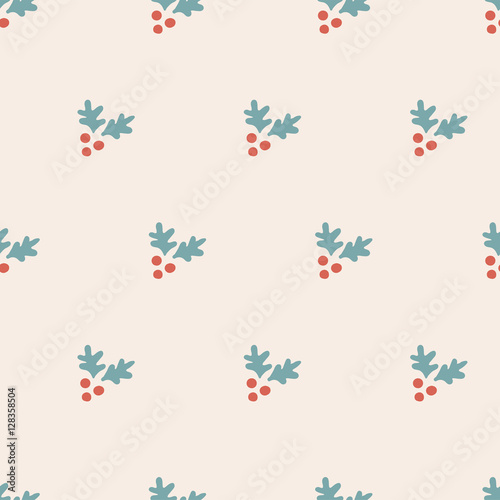 seamless holly berry pattern