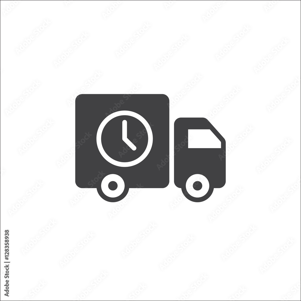 Fast Delivery, icon vector, filled flat sign, solid pictogram isolated on white, logo illustration Fast Delivery, icon vector, filled flat sign, solid pictogram isolated on white, logo illustration