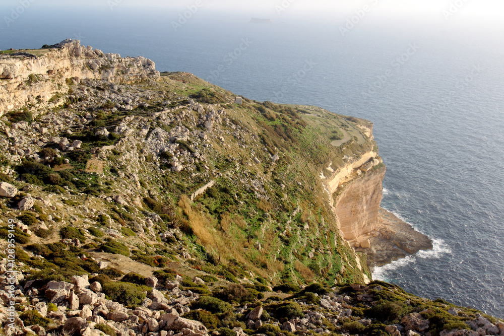 Klify na zachodnim brzegu Malty