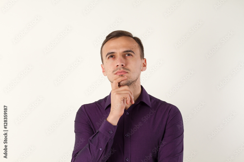 Businessman thinking and business planning