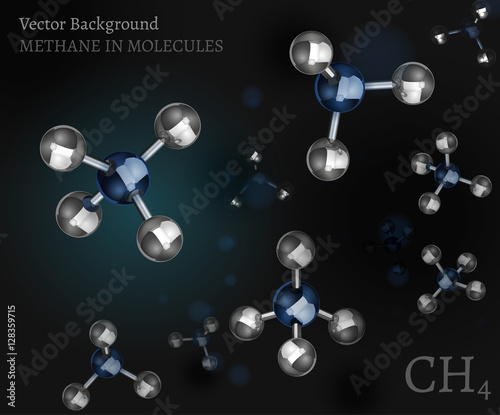 Methane Molecules Background