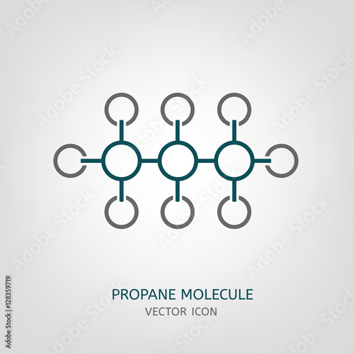 Propane Molecule Icon photo