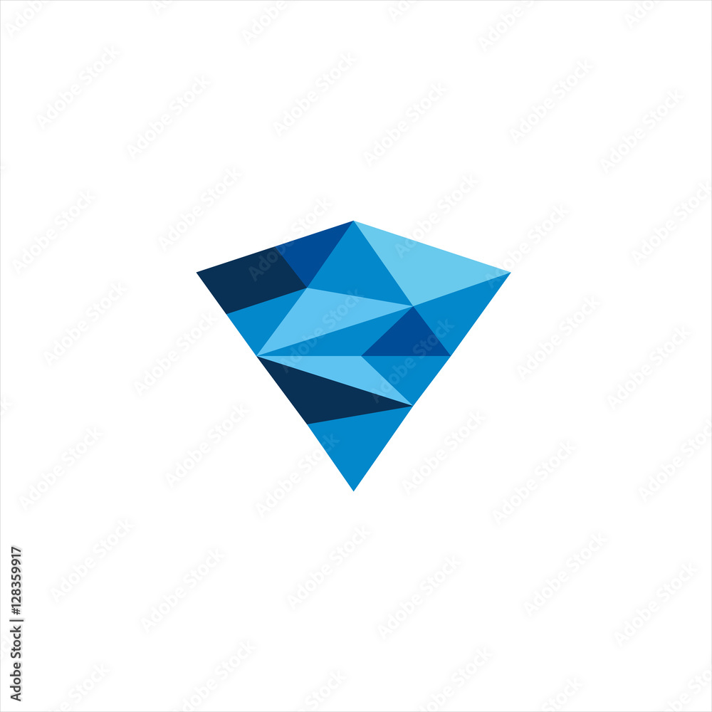 Color abstract crystals diamond logo Color abstract crystals diamond logo