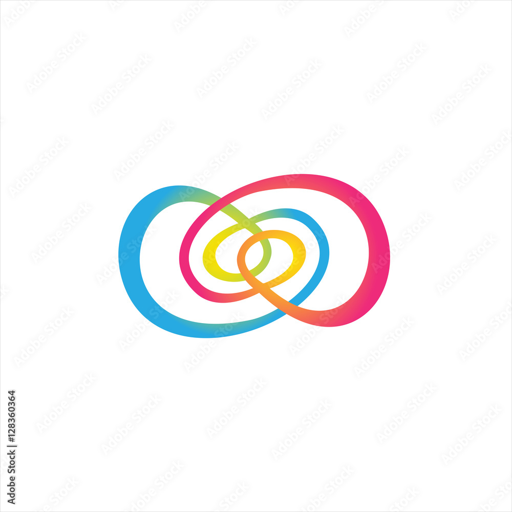 abstract infinity logo line abstract infinity logo line