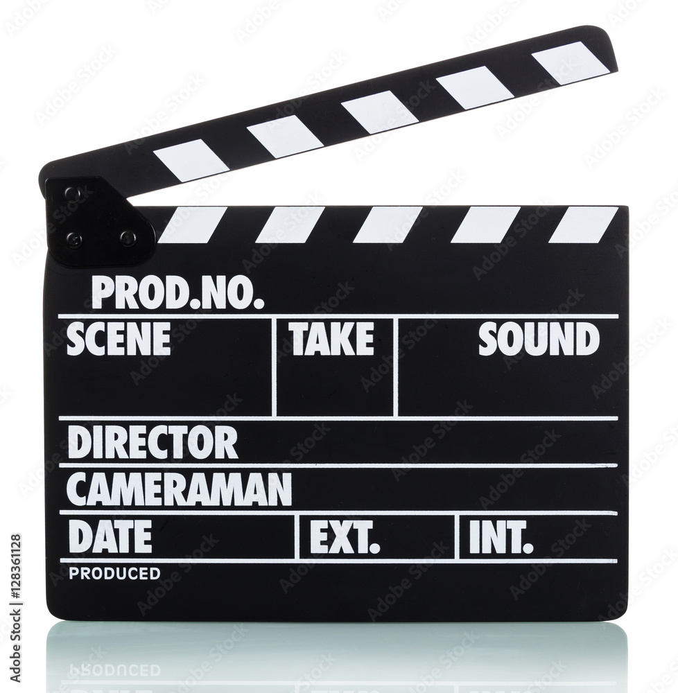 Obraz premium Clapper board isolated on white