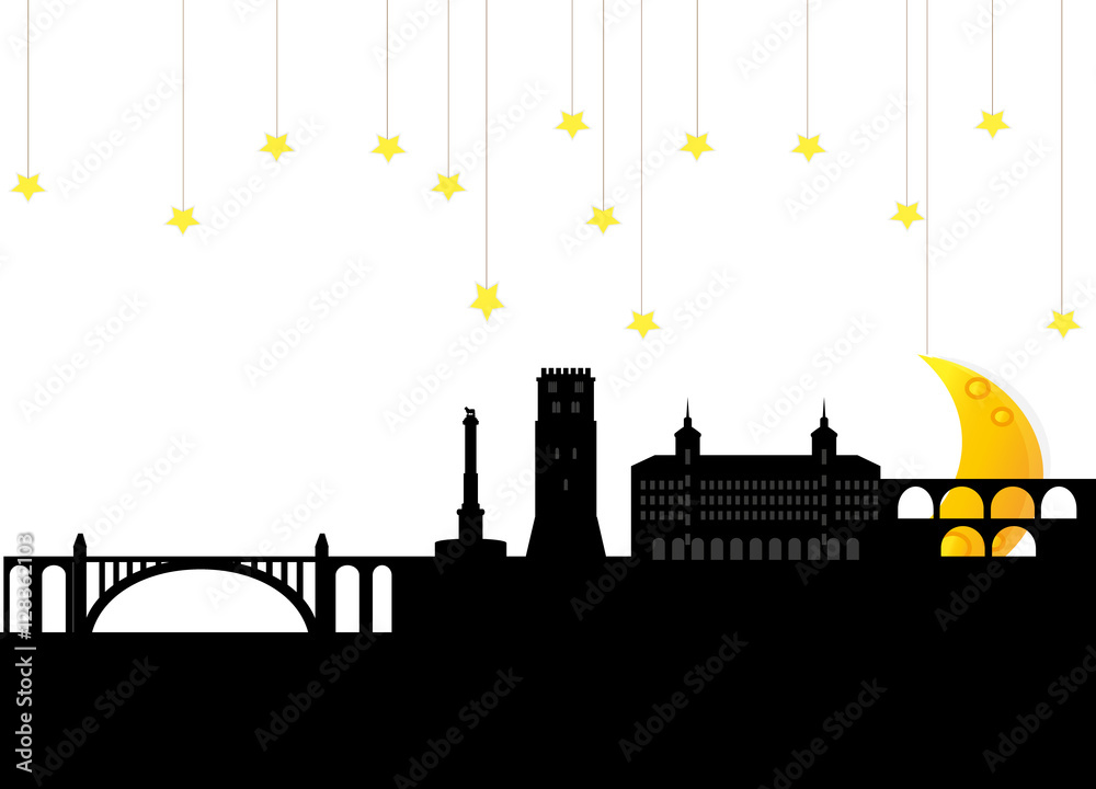 Naklejka premium Skyline of teruel in spain