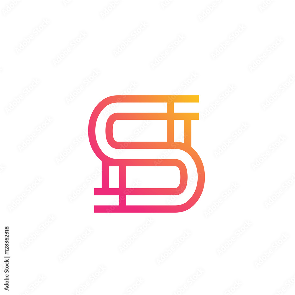 Letter S Lines Color Logo Letter S Lines Color Logo