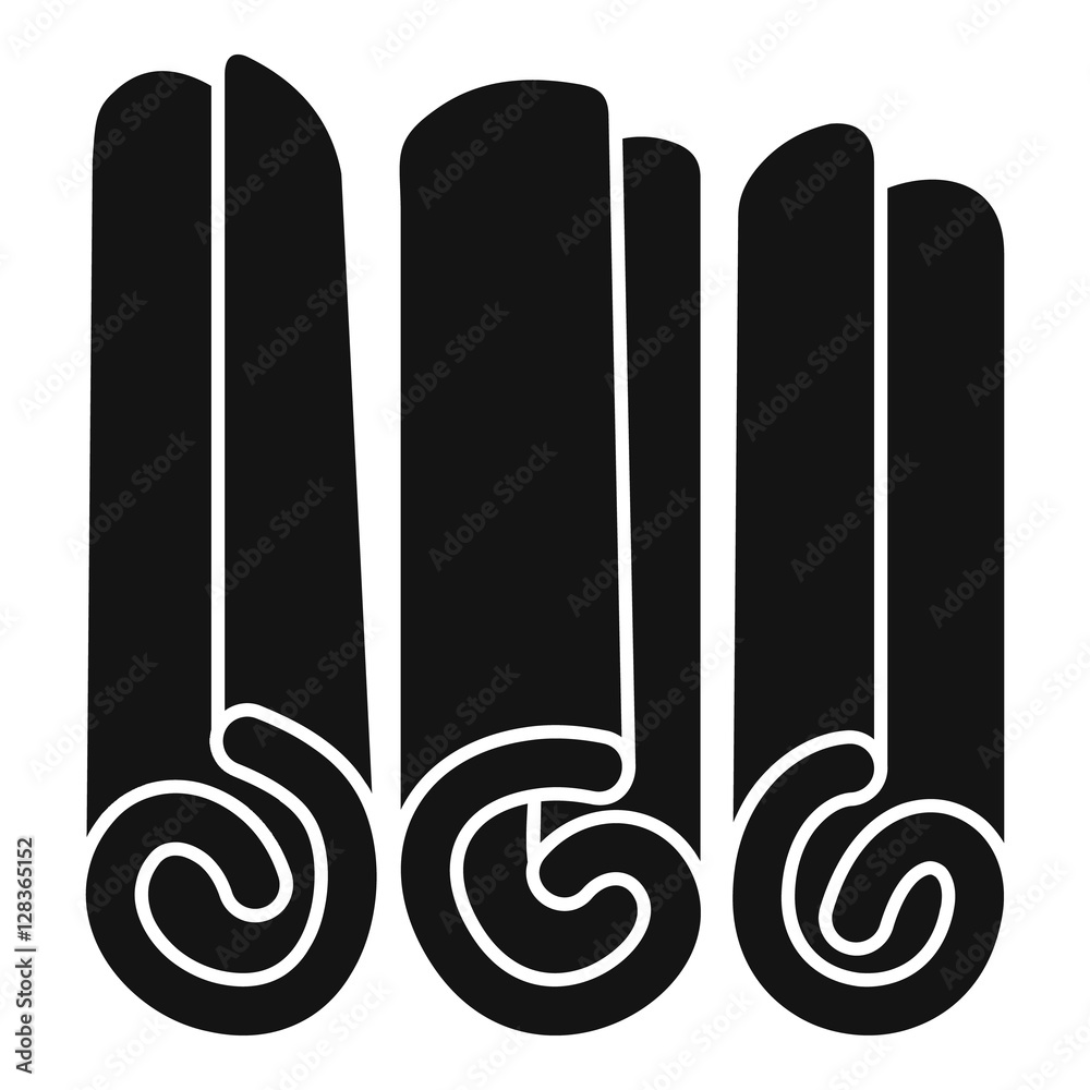 Cinnamon sticks icon. Simple illustration of cinnamon sticks vector icon for web Cinnamon sticks icon. Simple illustration of cinnamon sticks vector icon for web
