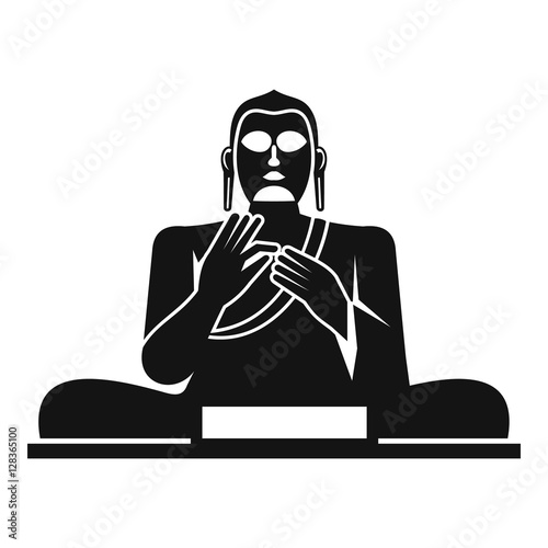 Buddha statue icon. Simple illustration of buddha statue vector icon for web © ylivdesign