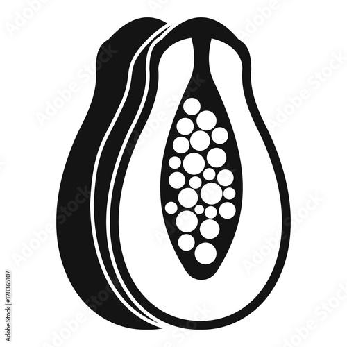 Papaya icon. Simple illustration of papaya vector icon for web