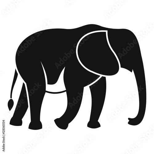 Wild elephant icon. Simple illustration of wild elephant vector icon for web