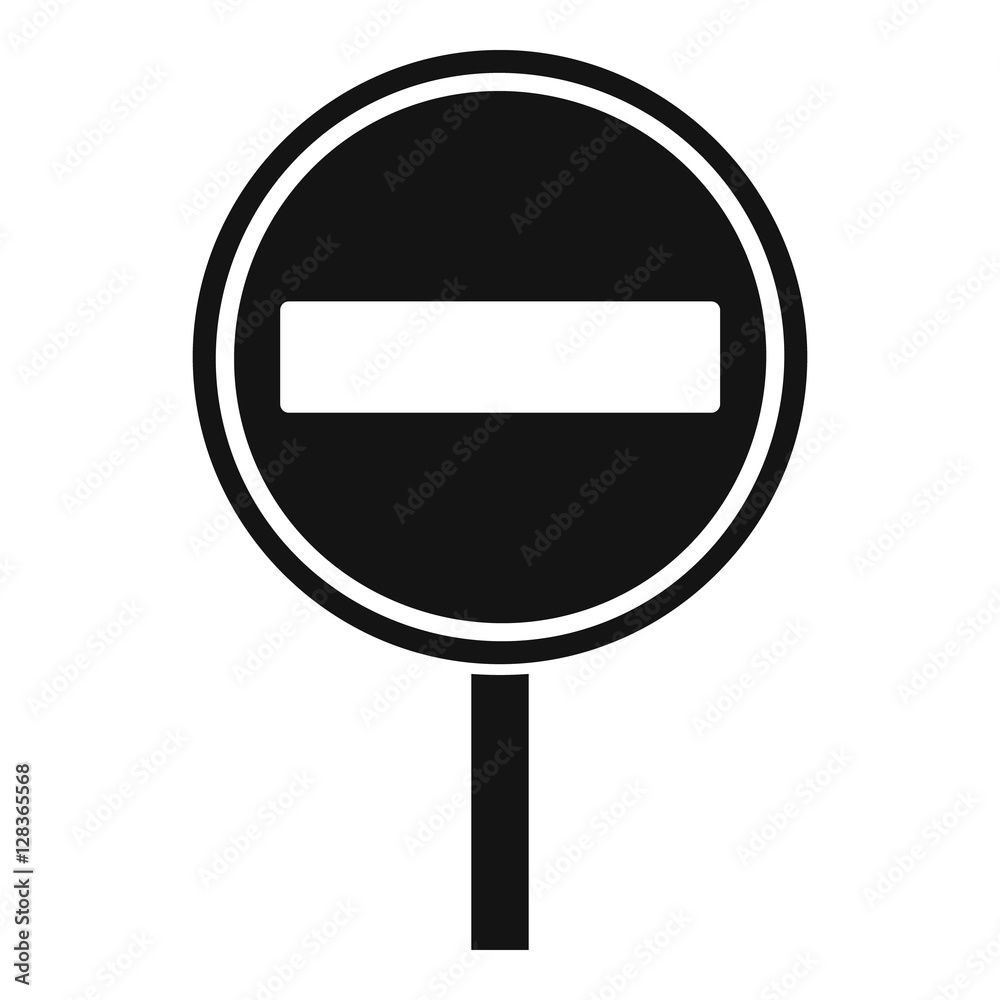 No entry sign icon. Simple illustration of no entry sign vector icon for web No entry sign icon. Simple illustration of no entry sign vector icon for web