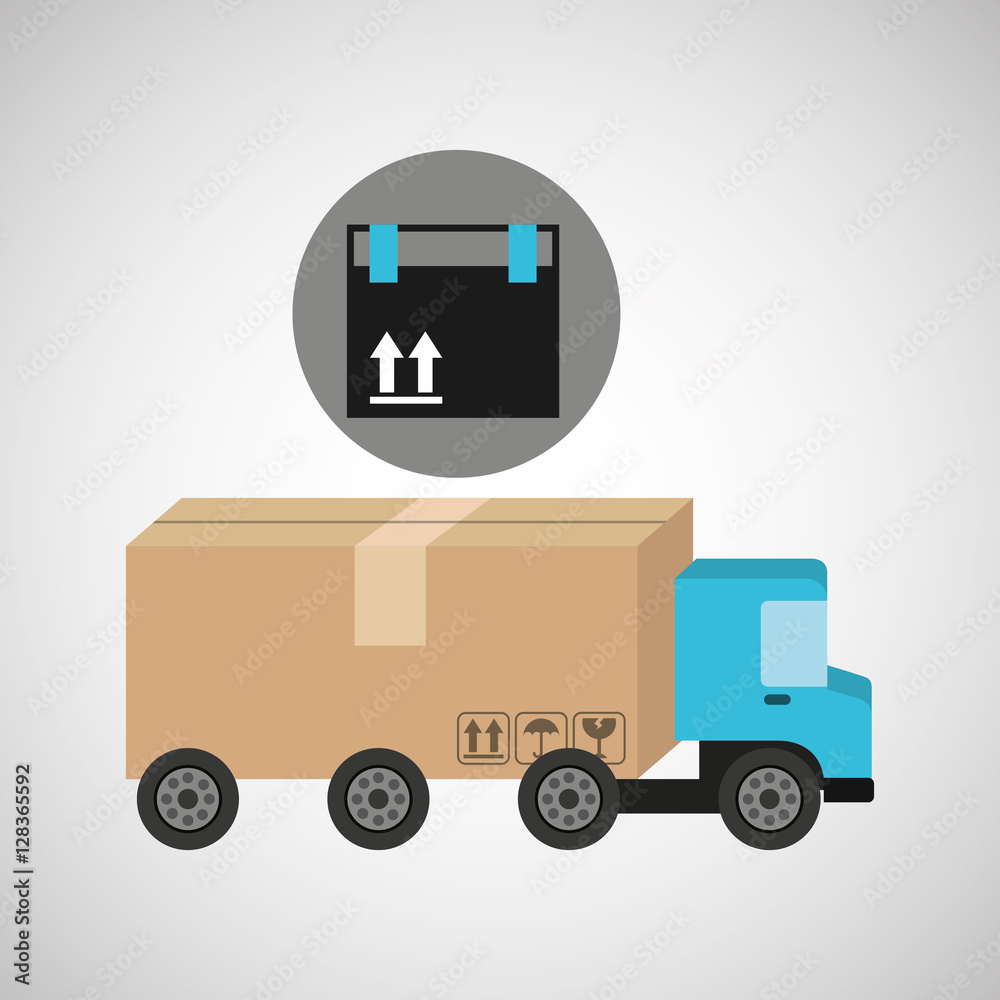 delivery truck concept cargo package vector illustration eps 10 delivery truck concept cargo package vector illustration eps 10