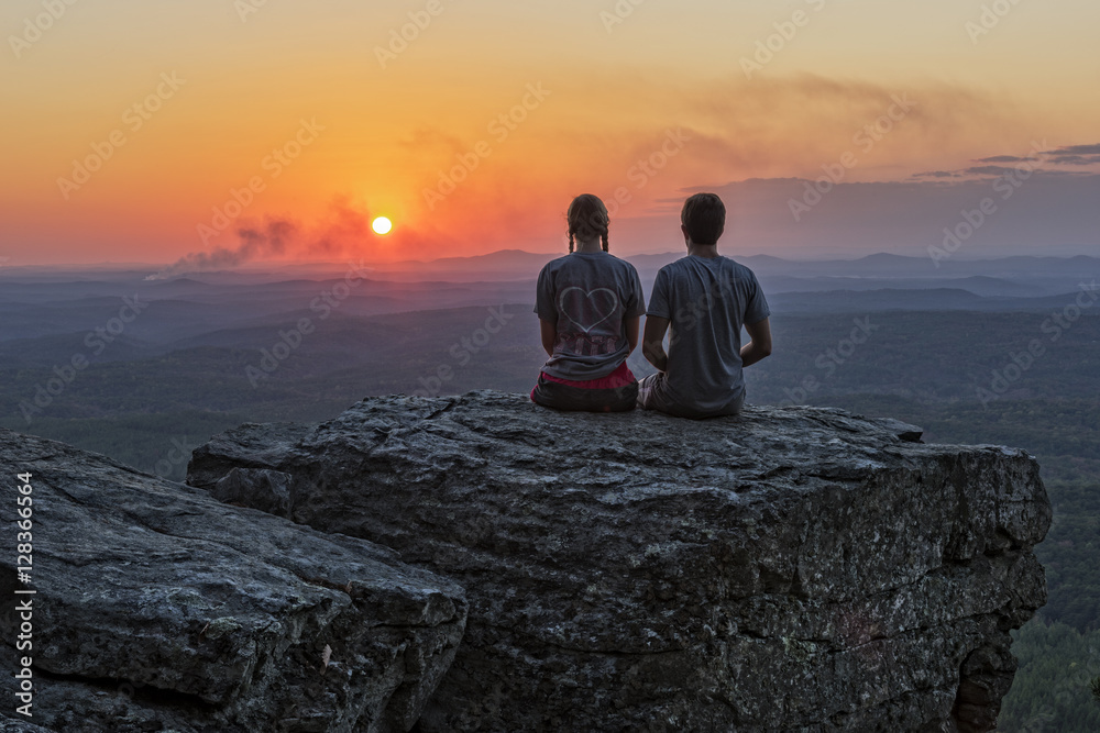 Obraz premium Sunset At Cheaha Overlook