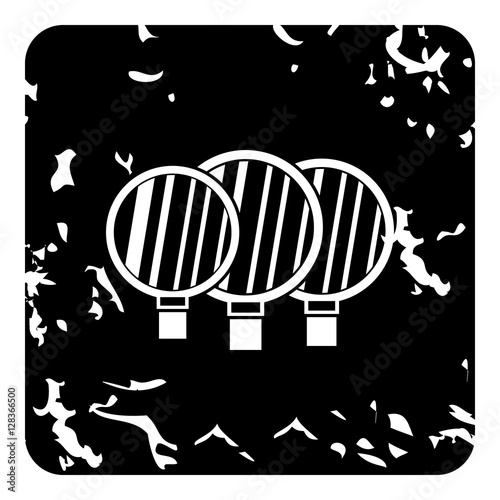 Disc reflectors icon. Grunge illustration of reflectors vector icon for web design
