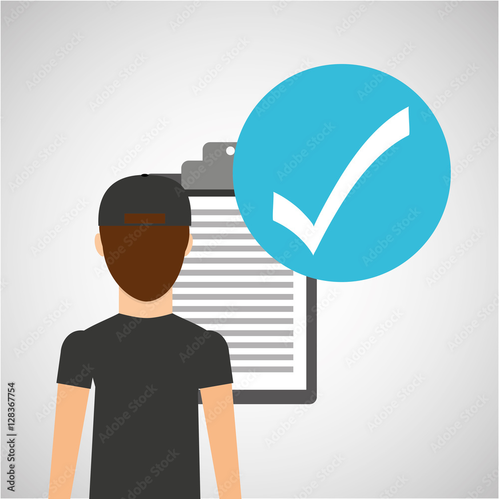 man delivery checking goods icon vector illustration eps 10 man delivery checking goods icon vector illustration eps 10