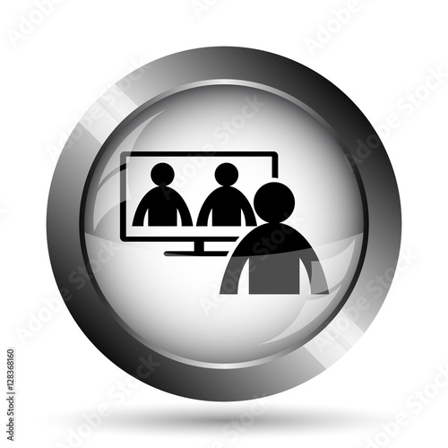 Video conference, online meeting icon