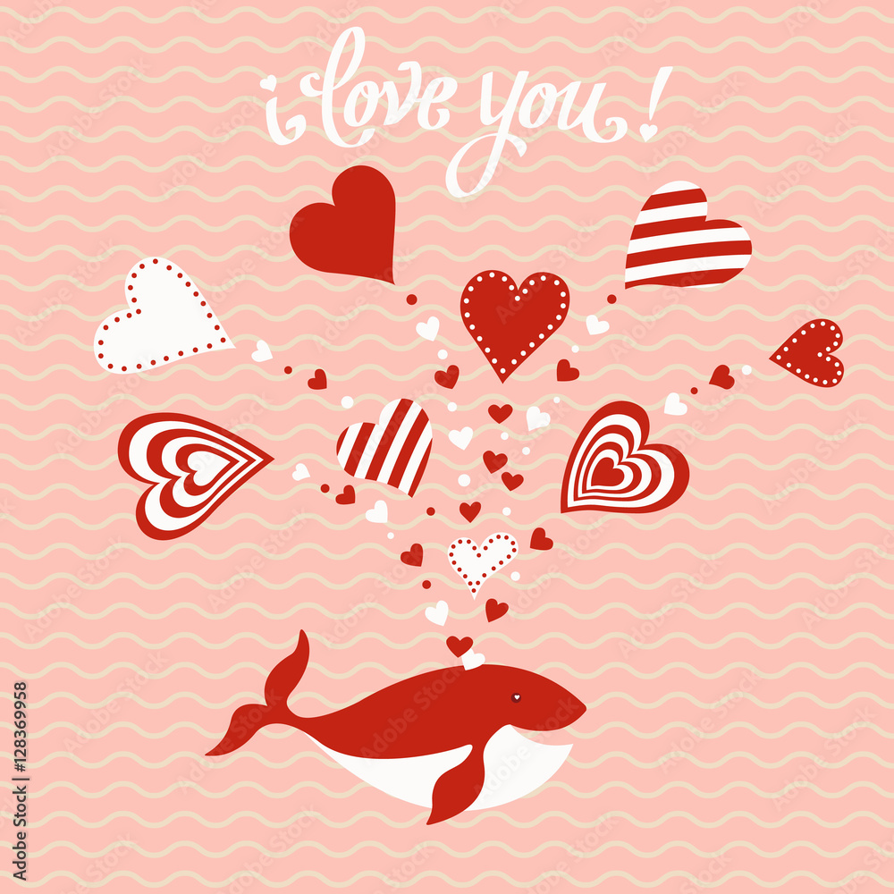 Cute hand drawn Valentine's Day card Cute hand drawn Valentine's Day card