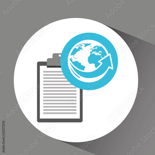 man delivery checking worldwide service vector illustration eps 10