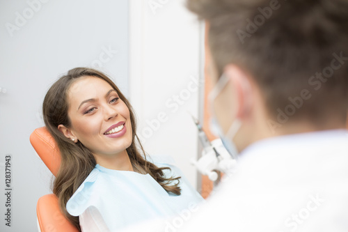 Patient in dental office