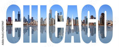 Chicago skyline letters