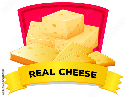 Label design with real cheese