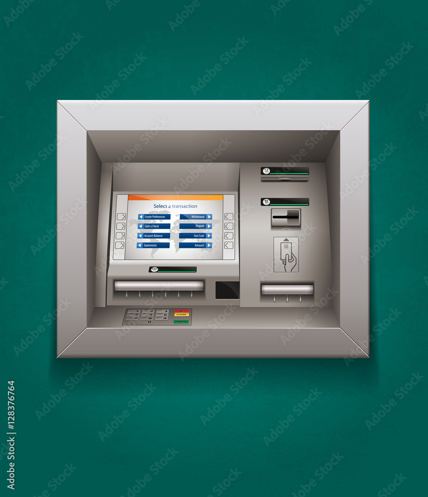 ATM - Automated teller machine - cash concept ATM - Automated teller machine - cash concept