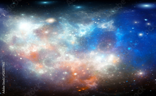 Coroful nebula fractal in space