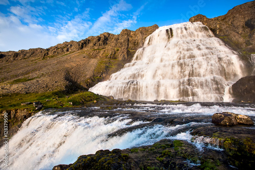 Big Dynjandi waterfall in Iceland