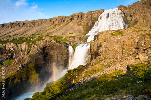 Big Dynjandi waterfall in Iceland