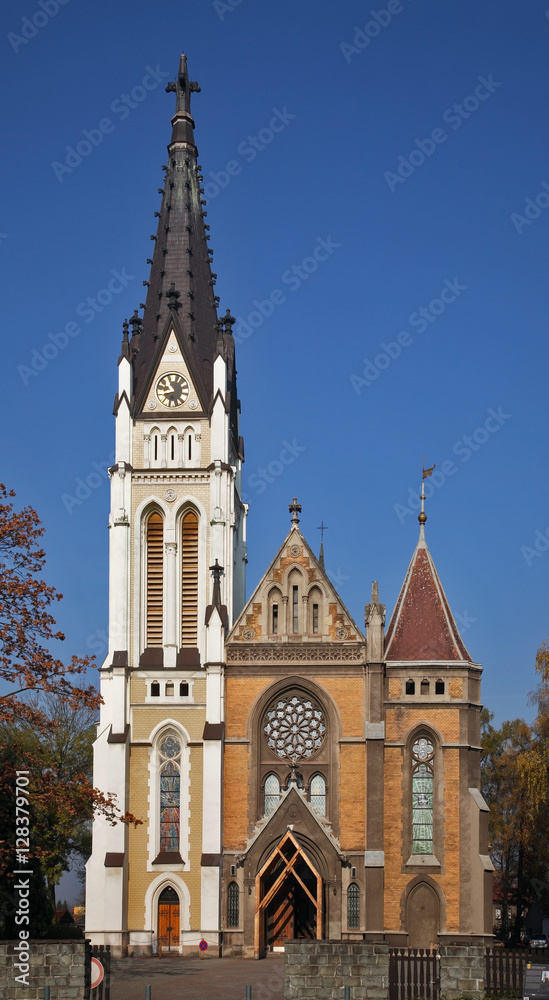 Parish Church of Sacred Heart of Jesus in Cesky Tesin. Czech Republic