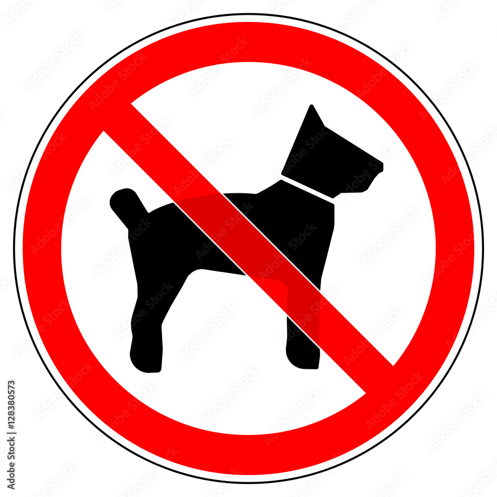 srr76 SignRoundRed German Verbotszeichen Hunde verboten english