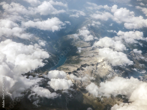 Alps from aerial view