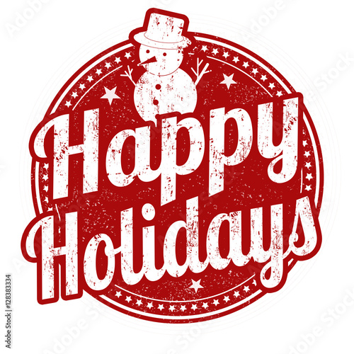 Happy Holidays sign or stamp